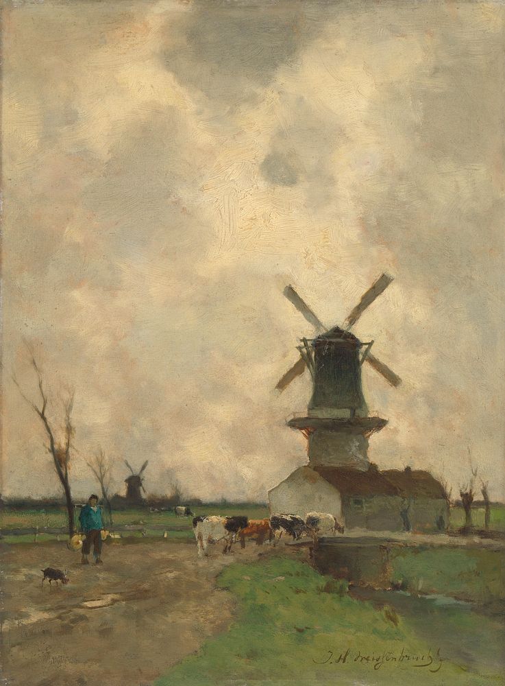 The Mill (1870 - 1903) by Johan Hendrik Weissenbruch