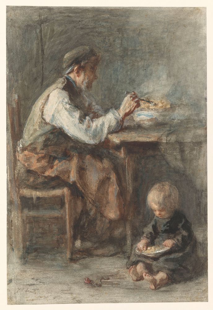 De schoenmaker (1834 - 1911) by Jozef Israëls