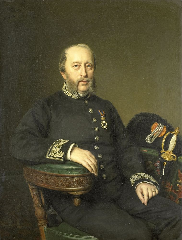 Gerard Johan Verloren van Themaat (1809-90). Lid van de Gedeputeerde Staten van Utrecht (1874) by Johan Heinrich Neuman