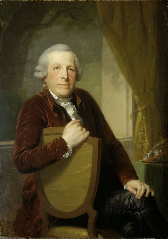 Portrait of Johannes Lublink II, Philosopher, Writer and Statesman (1790 - 1795) by Johann Friedrich August Tischbein