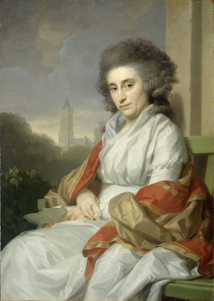 Portrait of Cornelia Rijdenius, Wife of Johannes Lublink II (1790 - 1795) by Johann Friedrich August Tischbein