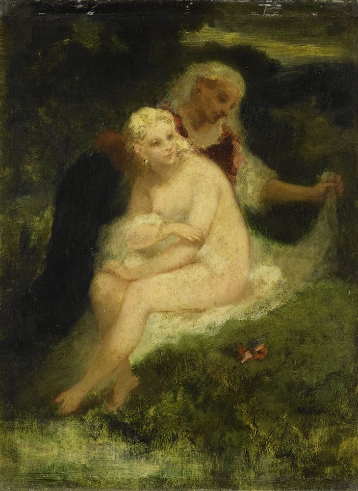 After the Bath (1860 - 1876) by Narcisse Virgile Diaz de la Peña