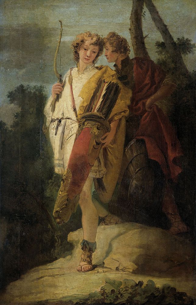 Young Man with Bow and large Quiver and his Companion with a Shield, formerly entitled Telemachus and Mentor (1730 - 1750)…