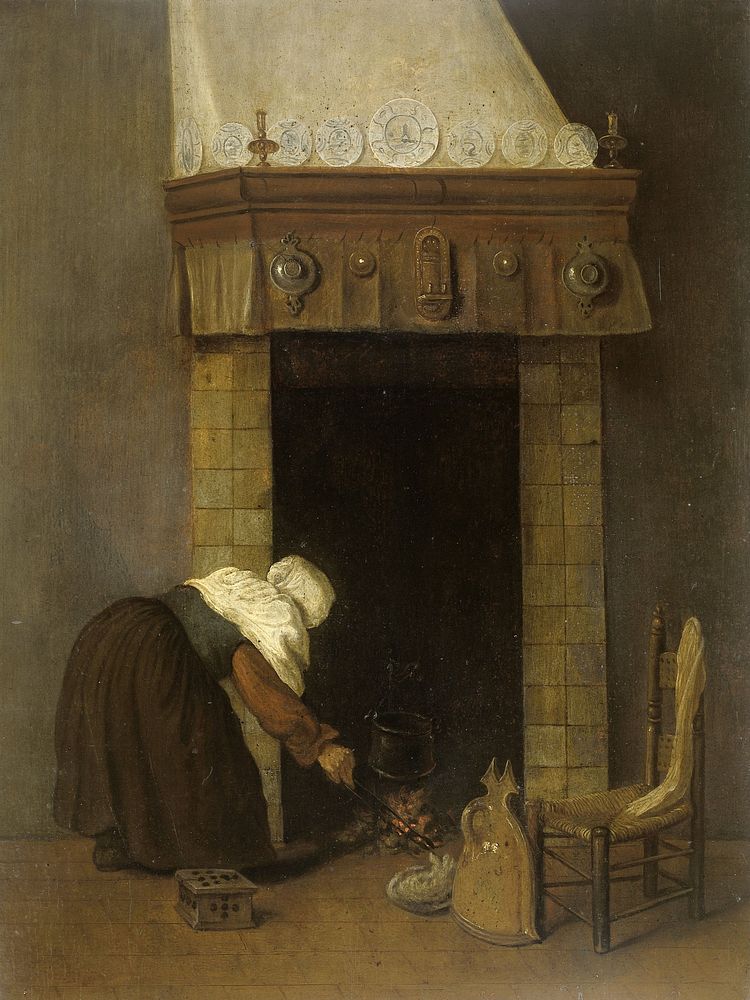 Woman at the Hearth (1654 - 1662) by Jacob Vrel