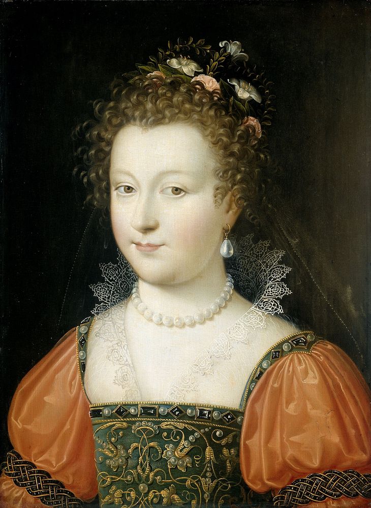 Portrait of a Woman (previously identified as Queen Elizabeth I) (1550 - 1574) by anonymous