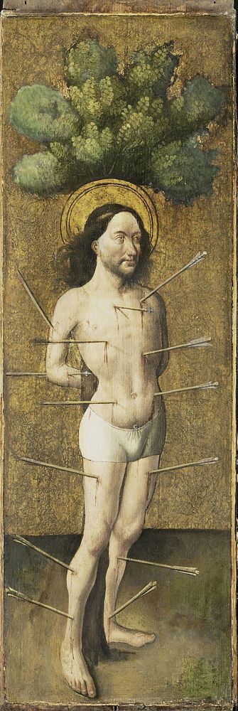 Saint Sebastian (c. 1460) by Meester E S and anonymous