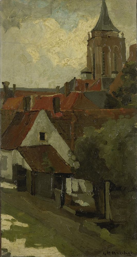 The Tower of Gorkum (c. 1880 - c. 1908) by George Hendrik Breitner