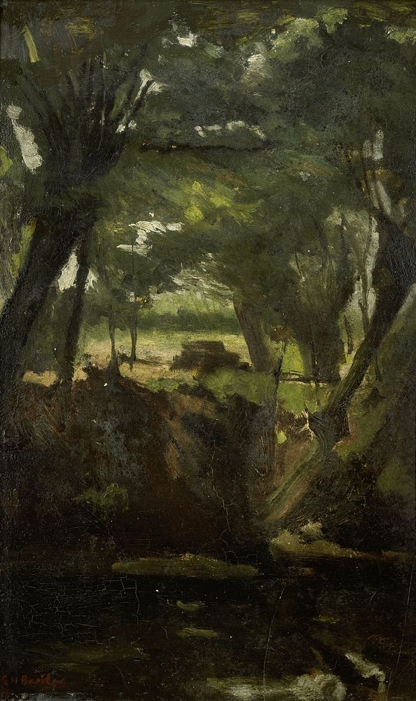 View in the Woods (c. 1880 - c. 1923) by George Hendrik Breitner