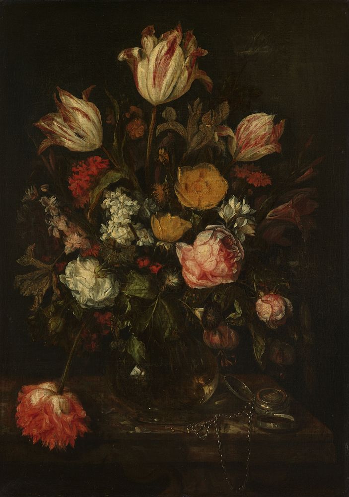 Still Life with Flowers (c. 1660 - 1690) by Abraham van Beyeren