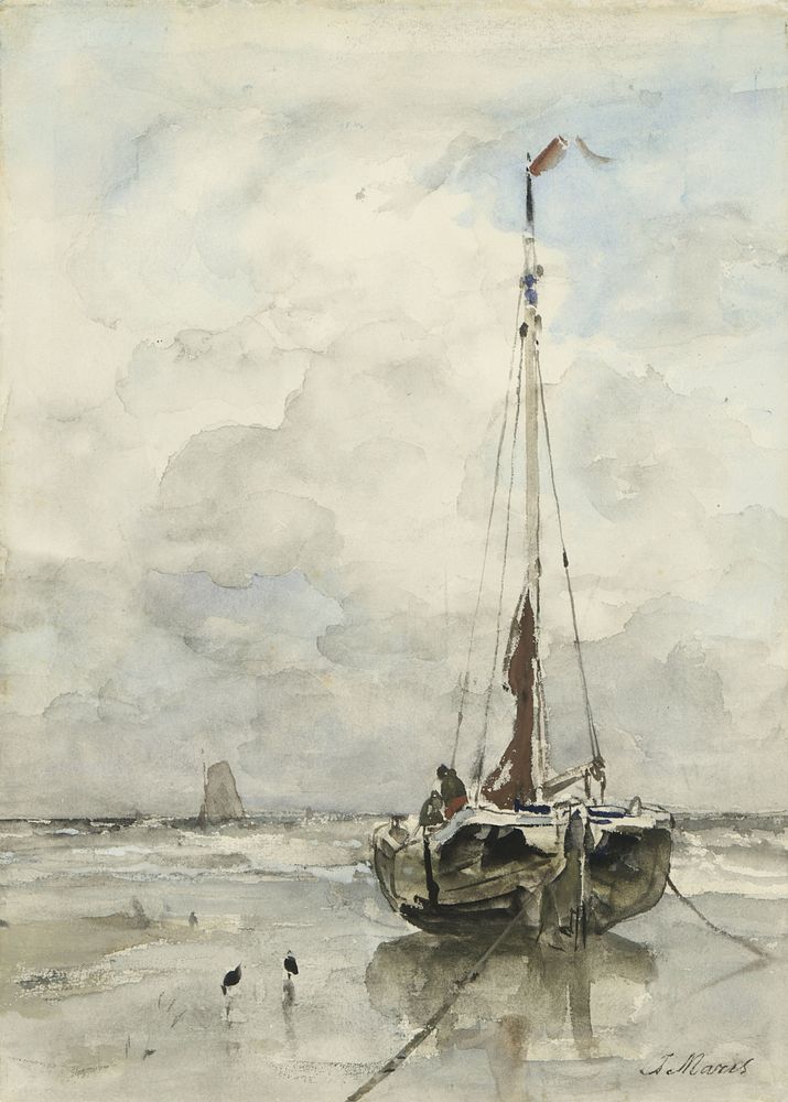 Visserspink aan het strand (1847 - 1899) by Jacob Maris