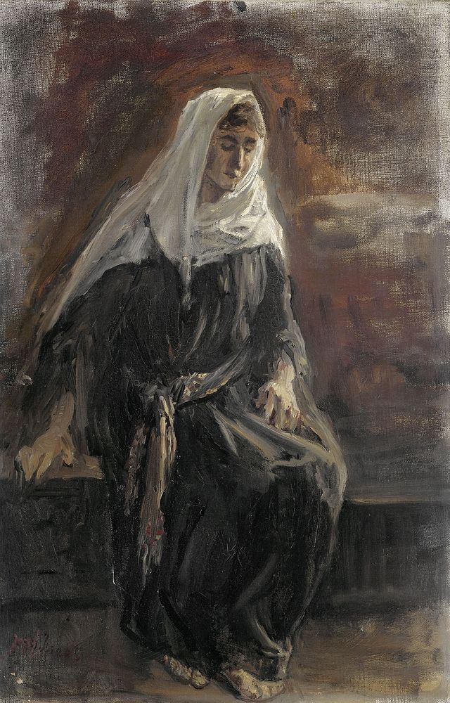 Zittende vrouw, waarschijnlijk Michal (1899) by Jozef Israëls