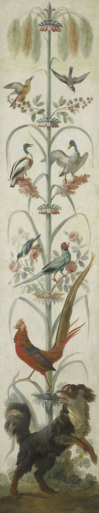 Decorative Depiction with Plants and Animals (1760 - 1799) by anonymous