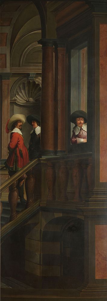 A Seven-Part Decorative Sequence: An Outdoor Stairway (1630 - 1632) by Dirck van Delen