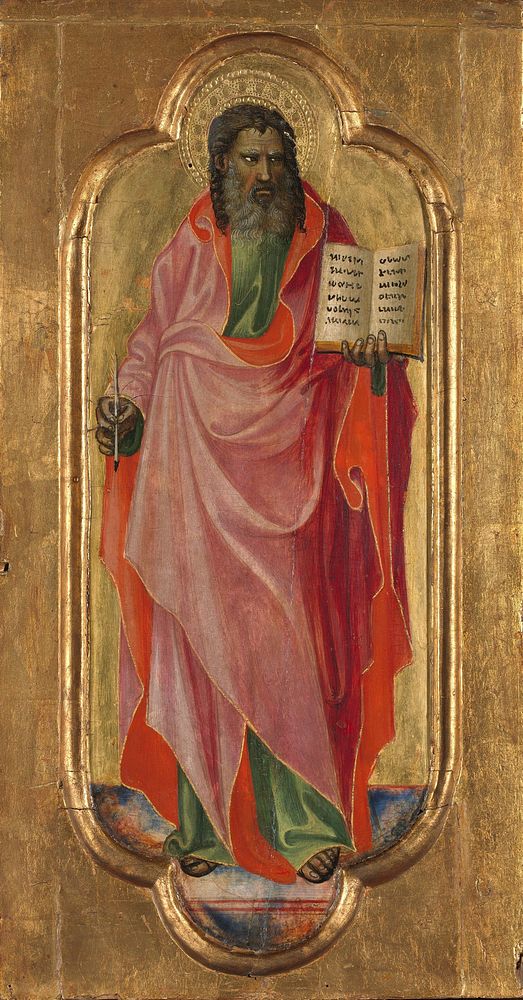 Two Evangelists (c. 1407) by Gherardo Starnina, Meester van de Bambino Vispo and Giovanni dal Ponte