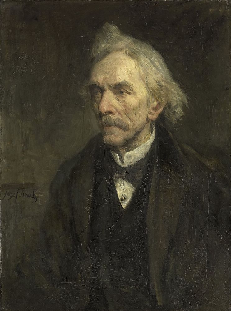 Louis Jacques Veltman (1817-1907).  Actor (1893) by Jozef Israëls