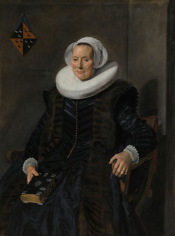 Portrait of Maritge Claesdr Vooght (1639) by Frans Hals