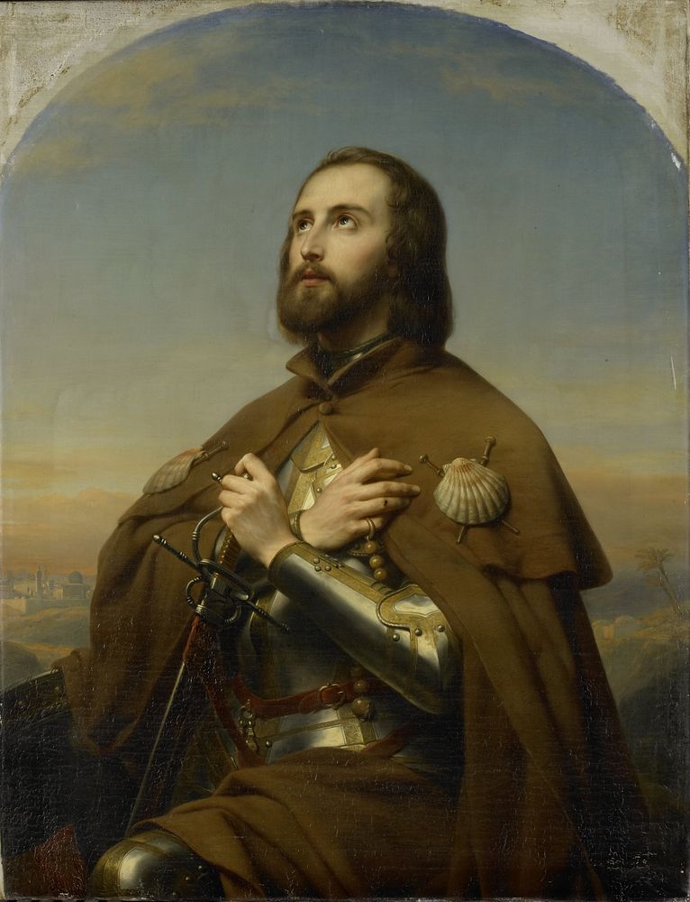 Eberhard (1445-96), Duke of Würtemberg, as a Pilgrim in the Holy Land (1846) by Nicaise De Keyser