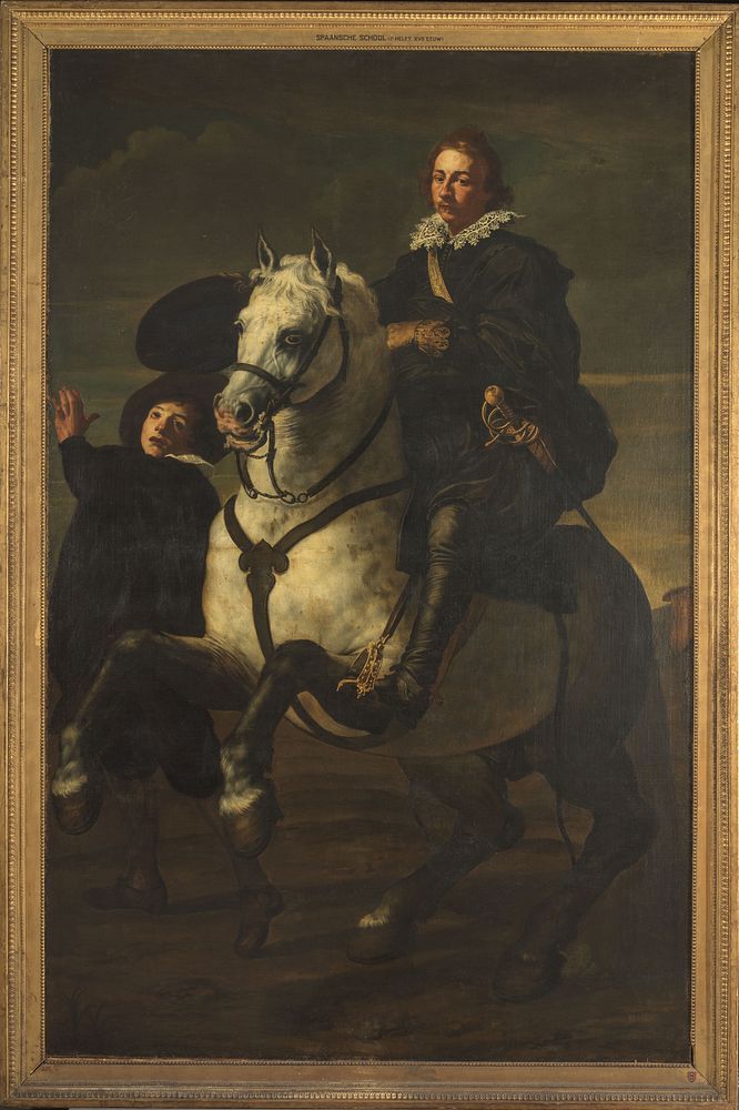 Portret van een man te paard (c. 1610 - c. 1620) by anonymous