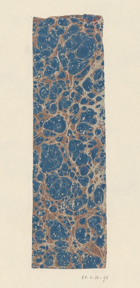 Ringkiezelmarmer in blauw en bruin (1700 - 1850) by anonymous