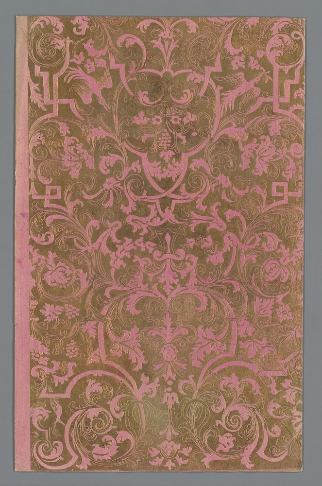 Boekje met omslag van brokaatpapier (1720 - 1730) by anonymous