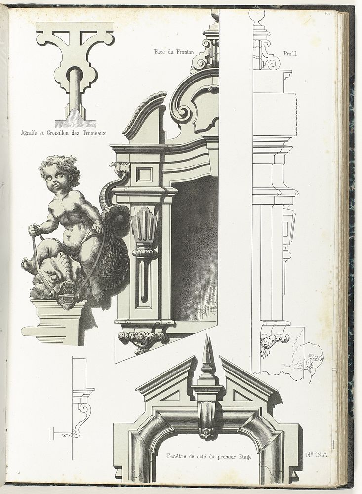Architecturale elementen (c. 1866 - c. 1900) by anonymous, anonymous and Etablissement Lithographique De Charles Claesen