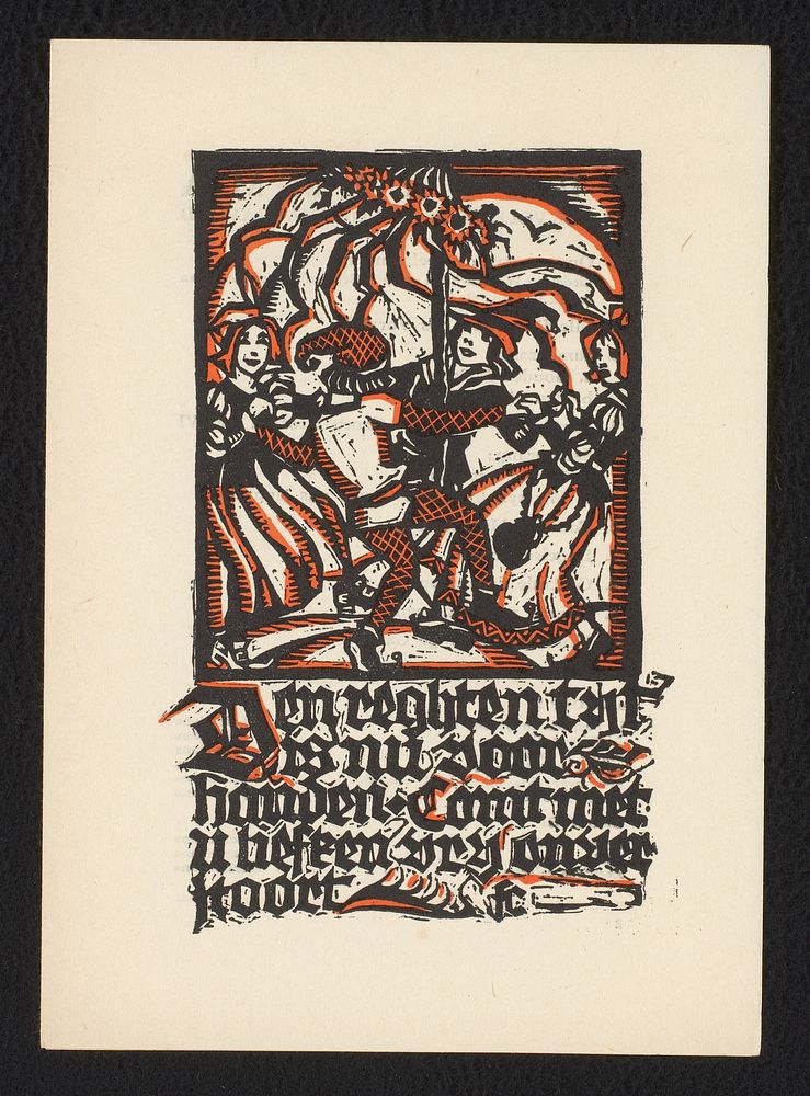 Programma van de volksdans- en volkszangavond, 'A.J.C. - afdeling Amsterdam' (before 1930) by Fré Cohen