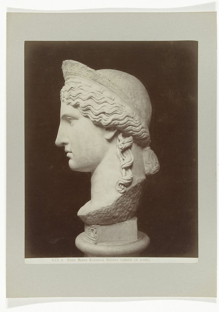 Buste van Giunone Ludovisi in profiel (c. 1880 - c. 1904) by anonymous