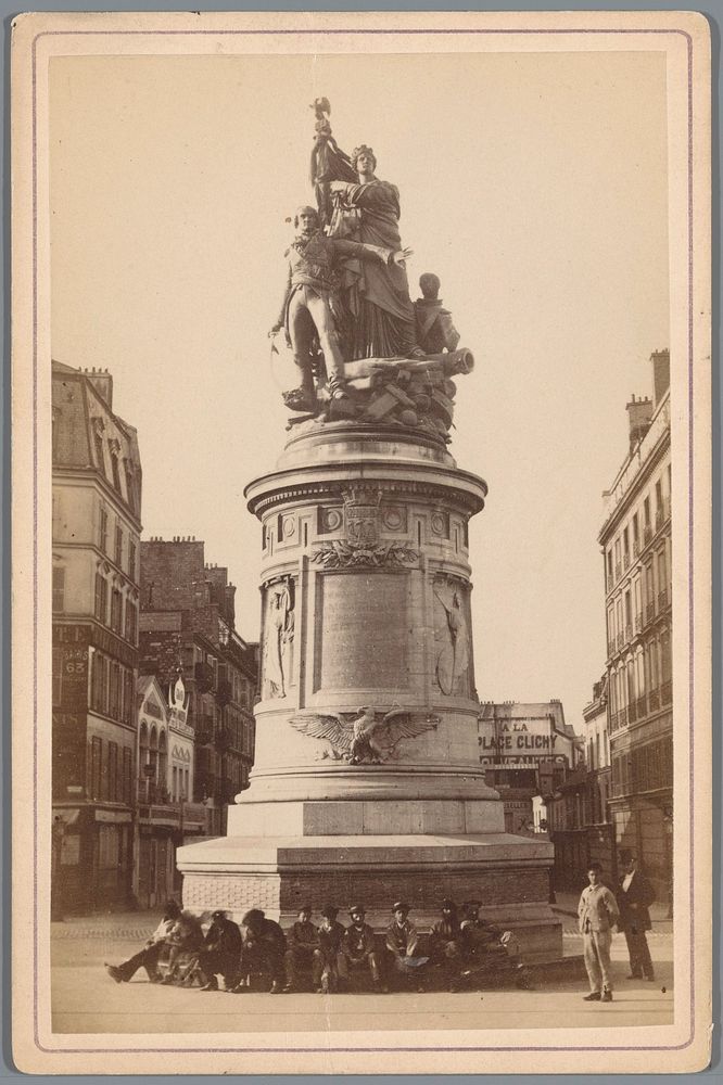 Monument voor maarschalk Moncey op het Place de Clichy, Parijs (1870 - 1890) by anonymous and Amédée Donatien Doublemard