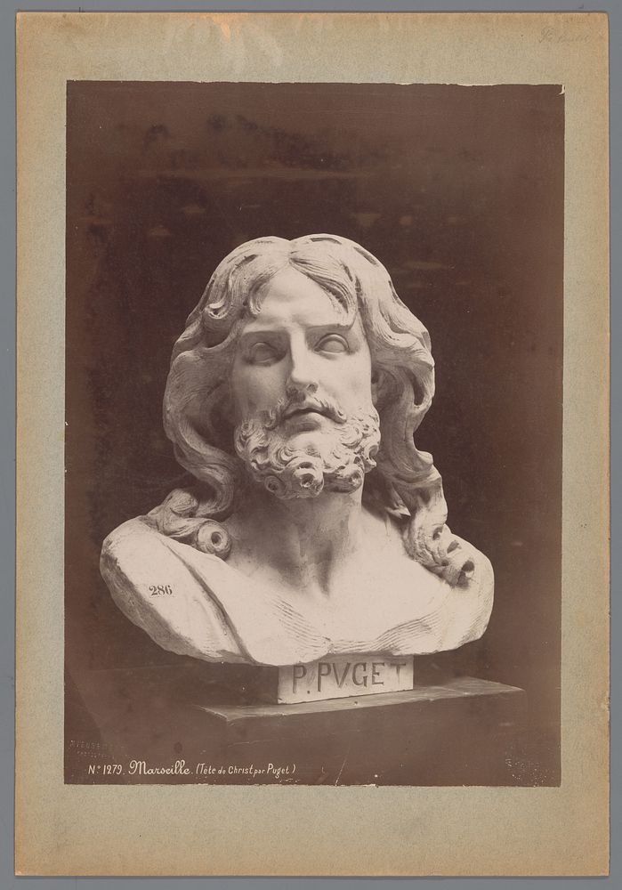 Buste van Christus, door P. Puget (c. 1875 - c. 1900) by Séraphin Médéric Mieusement