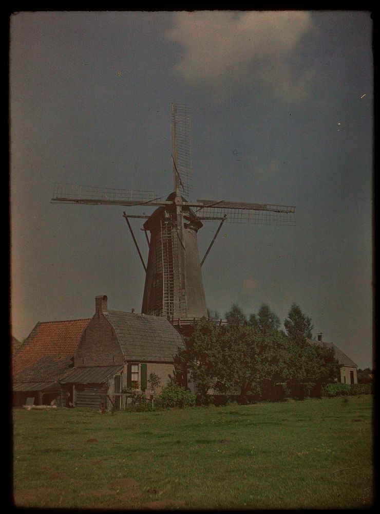 Molen in buurtschap Het Klompje (of: De Klomp), Zeist, aan de Koppeldijk (1914) by Lambertus Hendrik van Berk