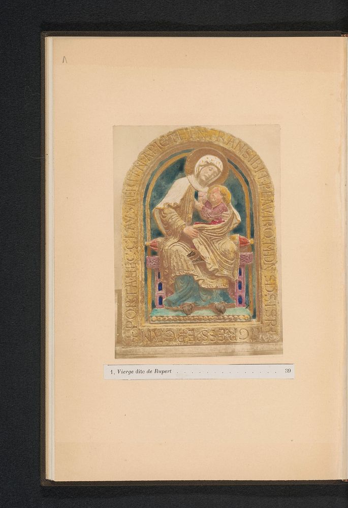 Reliëf van Maria met kind (c. 1877 - in or before 1882) by anonymous