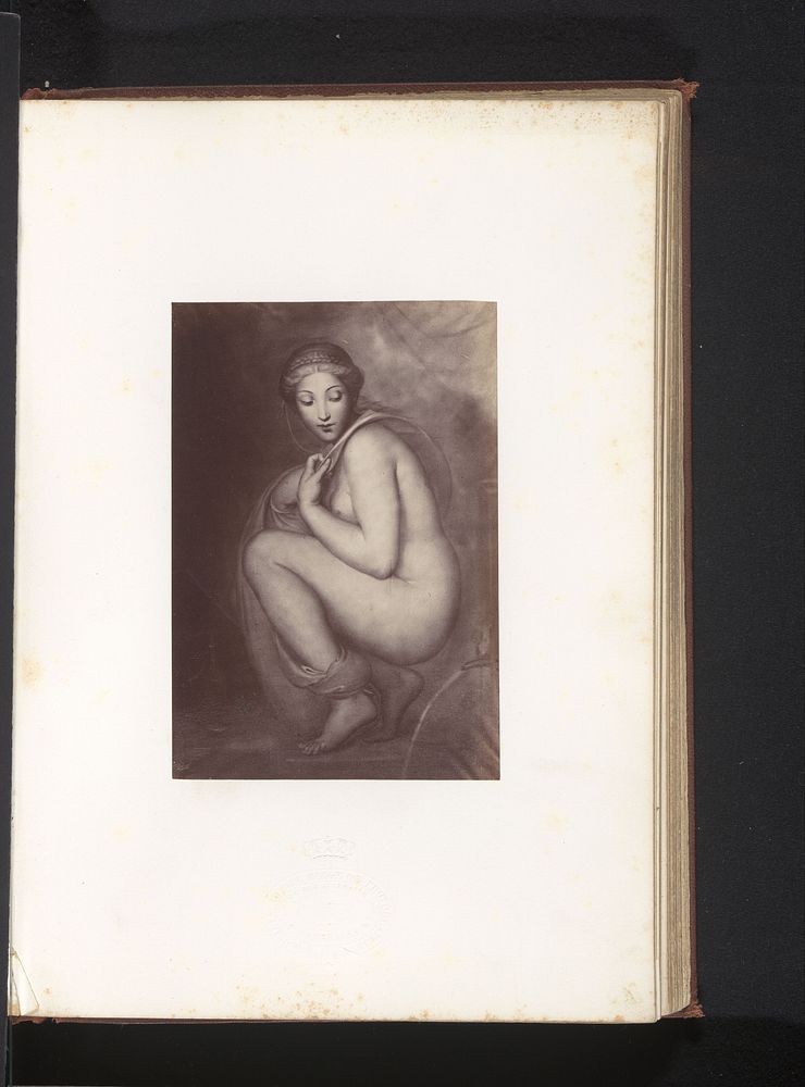 Fotoreproductie van Meisje voor het bad door Antoine Wiertz (c. 1863 - in or before 1868) by Edmond Fierlants and Antoine…