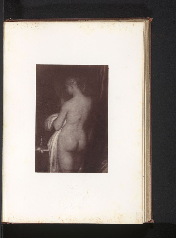 Fotoreproductie van Meisje aan haar opschik door Antoine Wiertz (c. 1863 - in or before 1868) by Edmond Fierlants and…