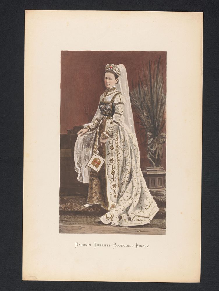 Portret van barones Therese Kinsky von Wchinitz und Tettau (1880 - 1881) by anonymous