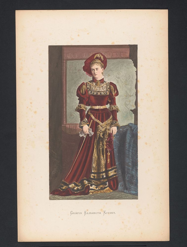 Portret van gravin Elisabeth Kinsky von Wchinitz und Tettau (1880 - 1881) by anonymous