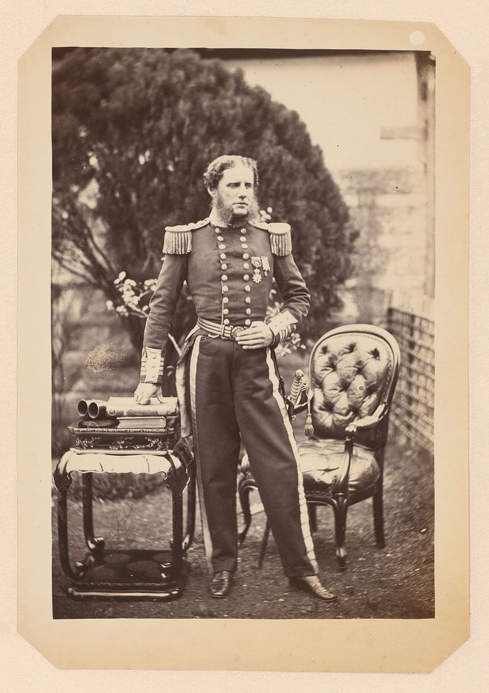 Portret van een Britse marinekapitein (1862 - 1866) by Antoon Bauduin