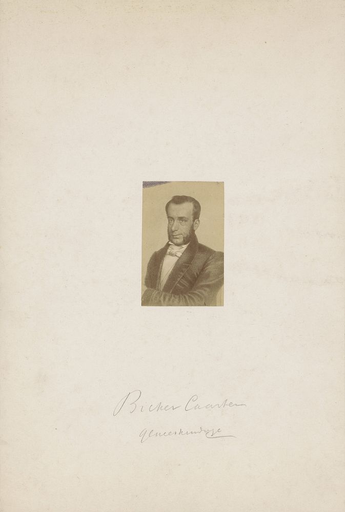 Fotoreproductie van een geschilderd portret van H.A. Bicker Caarten (1851 - 1900) by anonymous and anonymous