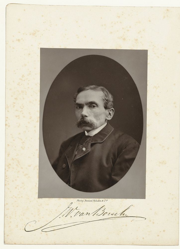 Portret van de schilder J.W. van Borselen (1881 - 1885) by Maurits Verveer and Valadon and Cie Boussod