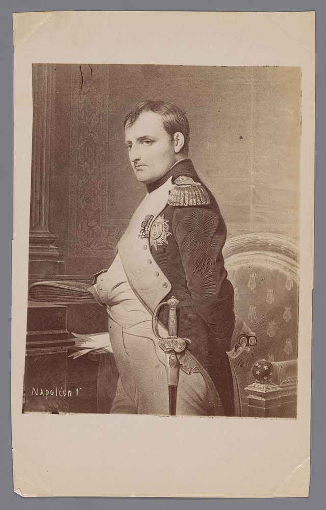 Fotoreproductie van een gegraveerd portret van Napoleon I (1851 - 1900) by anonymous and anonymous