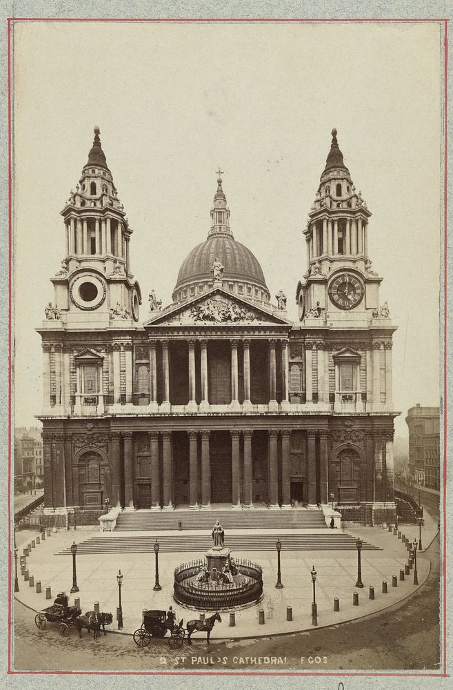 St Paul's Cathedral in Londen (1870 - 1881) by Francis Godolphin Osbourne Stuart