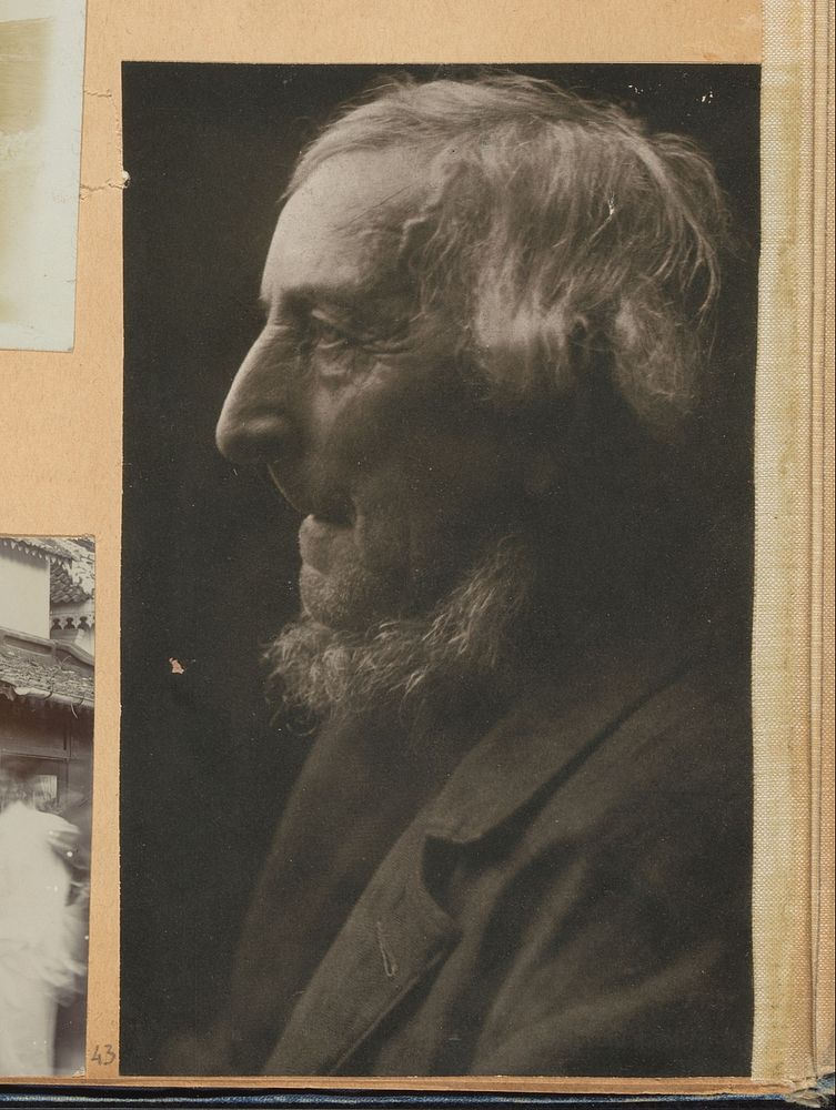 Portret van een oudere man met een baard, en profil (1918) by anonymous