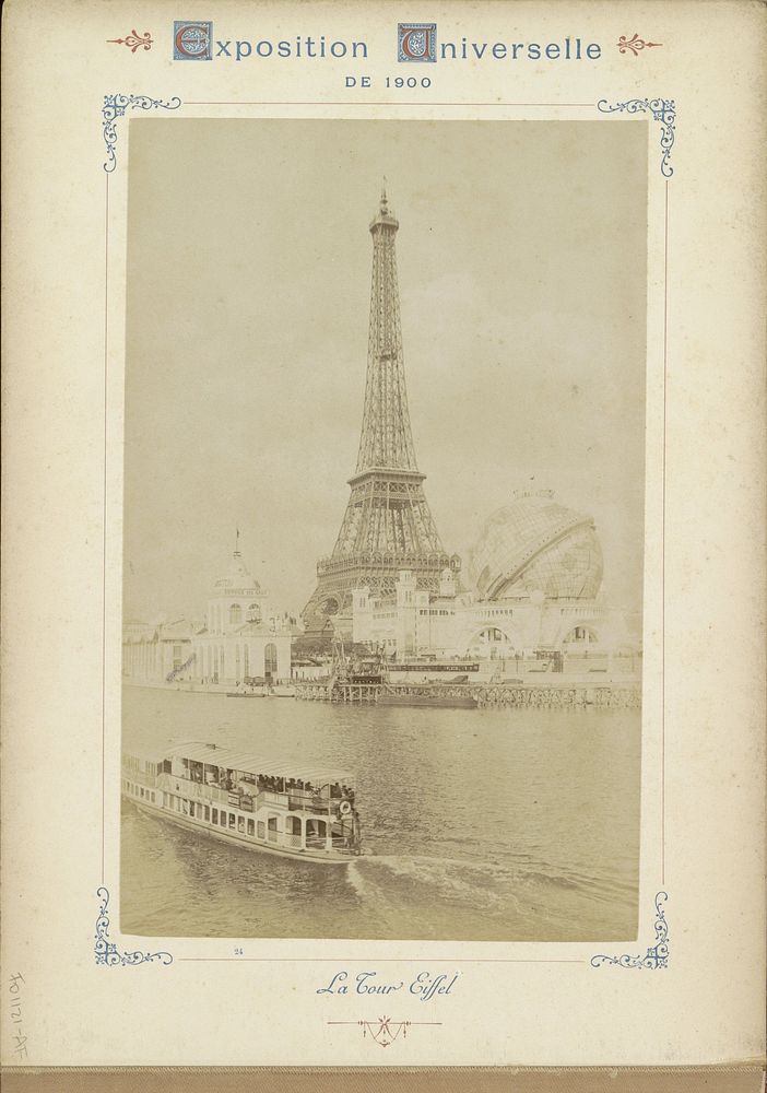 Gezicht op de Eiffeltoren, over de Seine (1900) by Neurdein Frères