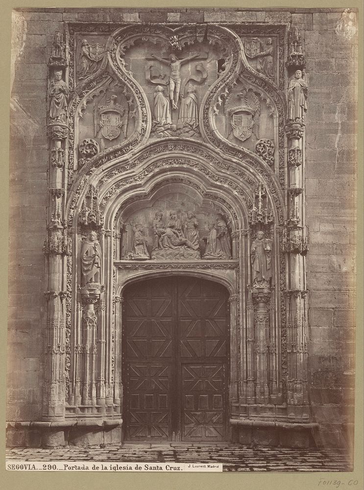 Portaal van de Santa Cruz la Real in Segovia (1856 - 1863) by Juan Laurent