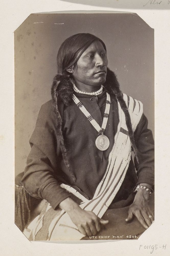 Portret van Ute-leider Chief Piah (c. 1860 - c. 1900) by anonymous