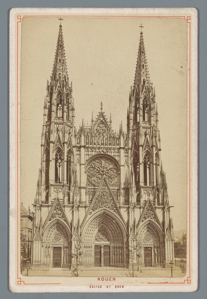 Abdijkerk van Saint-Ouen in Rouen (1870 - 1900) by Étienne Neurdein