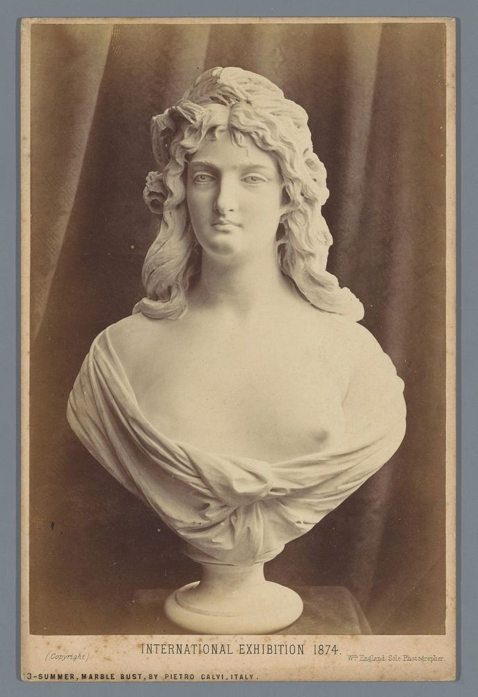 Marmeren buste Zomer door Pietro Calvi (1874) by William England
