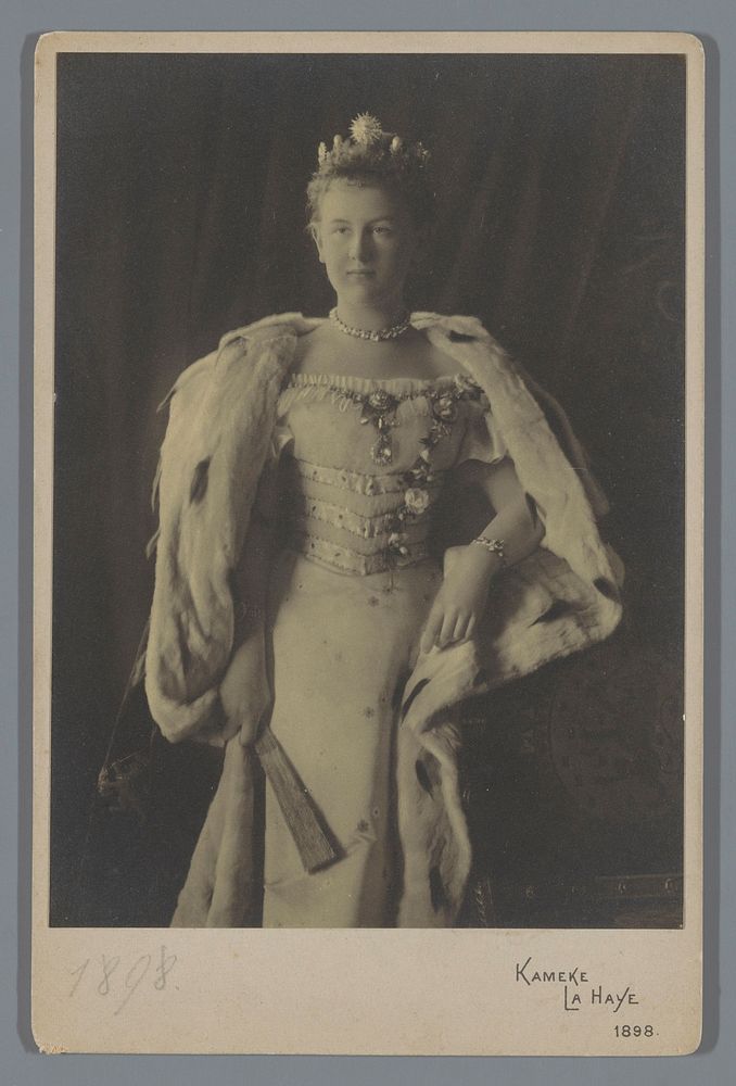 Portret van koningin Wilhelmina (1897) by Kameke