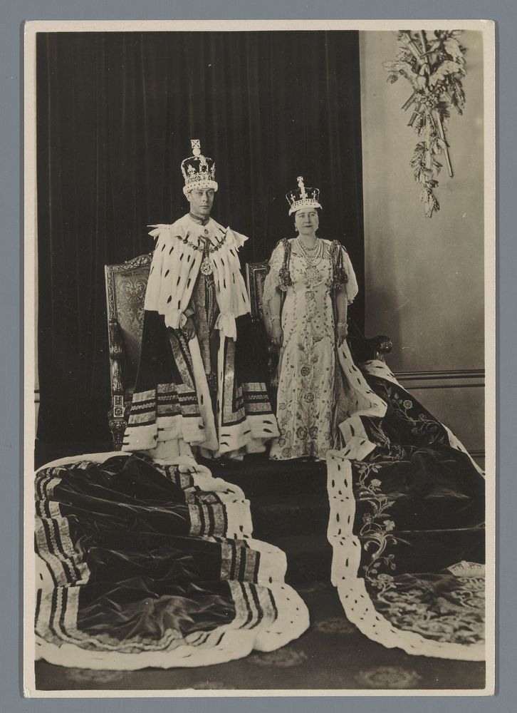 Dubbelportret van koning George VI van het Verenigd Koninkrijk en koningin Elizabeth bij hun kroning (in or after 1937) by…