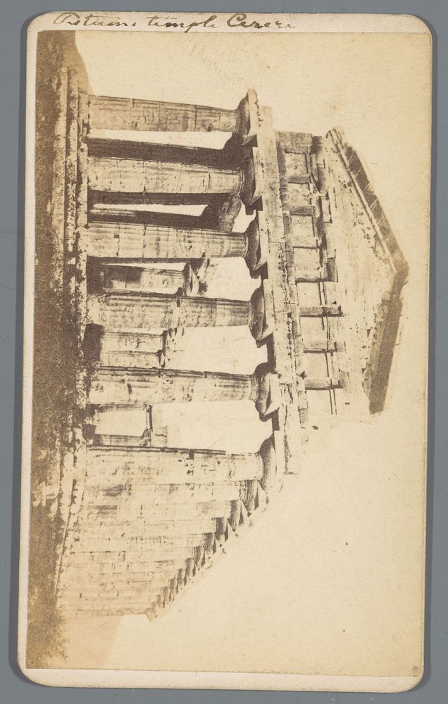Tempel van Athena in Paestum (1855 - 1885) by anonymous