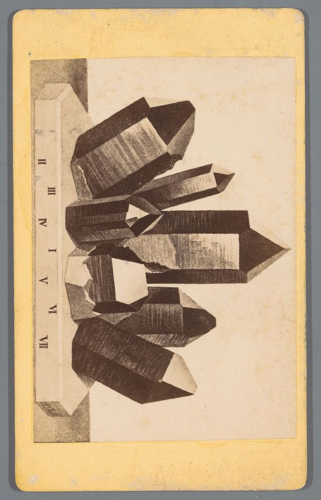 Fotoreproductie van een ontwerp van bergkristallen (1869) by anonymous and anonymous